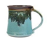 Clay In Motion Handmade Ceramic Medium Mug 16oz - Ocean Tide