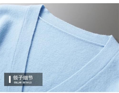 Men's Cardigan Sweaters Basic V-Neck Long Sleeve Solid Color Casual Knit Sweater3