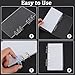 CRASPIRE Acrylic Cover Notebooks Clear Binder Covers with Alloy Loose 6 Ring Blank Rectangle A6 Refillable Loose Leaf Folder Protector for Refillable School Travel Office Notebooks Page Planner Budget
