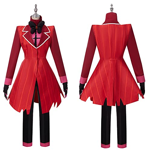 Weixu Disfraz de anime Alastor para cosplay, nuevo uniforme rojo, traje de Halloween y Navidad para mujer, talla M