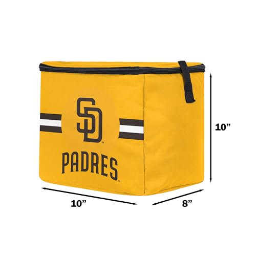 Image of FOCO MLB Officially Licensed Primary Logo Team Stripe 6 or 12 Pack Soft Insulated Game Day Baseball Lunch Tote Cooler