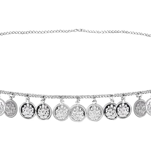 Image of I Jewels Navratri Ethnic Coin Tassel Adjustable Boho Waist Chain /Belly Chain /Kamarband For Women