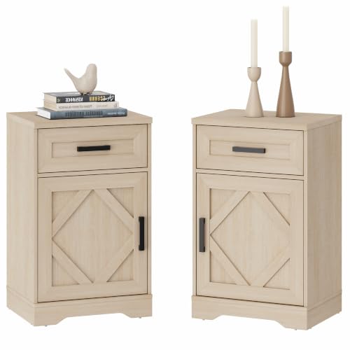 Image of WAMPAT 32 inch H Vintage Farmhouse Style End Table Set of 2