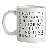 NA 7 vertus catholiques - Tasse en céramique pour café/thé