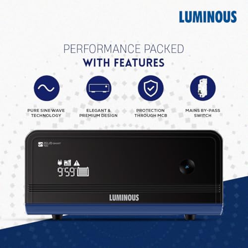 Image of Luminous Zelio 1100 Pure Sine Wave 900VA Inverter with 200Ah AmpPower Tall Tubular Battery for Home, Shop & Office | Warranty: 36M (Inverter), 48M (Battery) | Durable, Reliable Backup | AmpPower Tall Tubular Battery, For Home, Shop & Office, 36M Inverter Warranty, 48M Battery Warranty, Durable, Reliable Backup