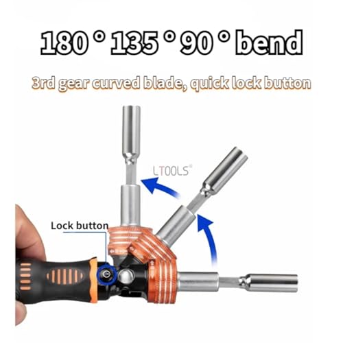 Tournevis à douille à cliquet avec embouts Torx et hexagonaux pour réparation