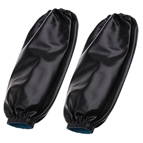 2x Mangas de Cuero de Impermeable de Unisexo Antebrazo Resistente a Aceite Cover