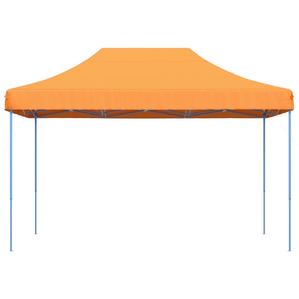 Pomarańczowy składany namiot imprezowy Pop-up 410 x 279 x 315 cm, namiot altanowy, altana zewnętrzna, altana ogrodowa, altana zewnętrzna, altana imprezowa