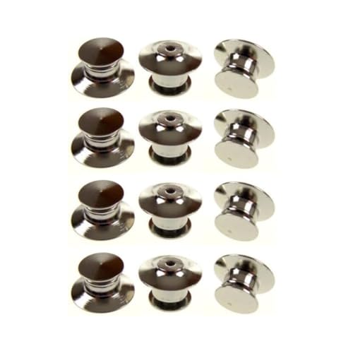 24 Pieces Pin Keepers Backs Locks Locking (Flat Head Silver)