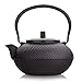 Kinnart Théière à Poignée Unique, Théière Rétro Japonaise en Fonte, Service à Thé, Théière en Fer avec Infuseur en Acier Inoxydable Bouilloire en Fonte pour l'eau Bouillante 300 ML