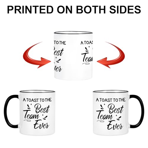 Set de 4 tazas de porcelana para equipo 11 oz miniatura 6