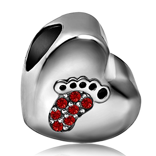 Image of JMQJewelry Feet Jan-December Womens Charms Fits Pandora Charms Bracelets
