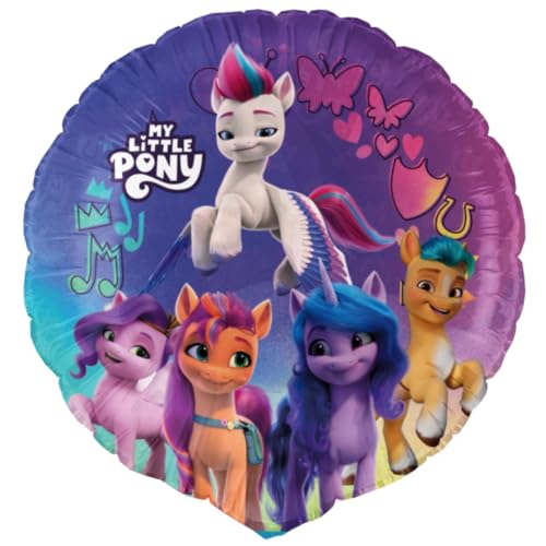 BeenSmile, Ballon Anniversaire My Little Pony, Remplir d'Hélium ou d'Air, Décoration en Feuille Rond Thème My Little Pony, Gonflable à l'Hélium ou à...