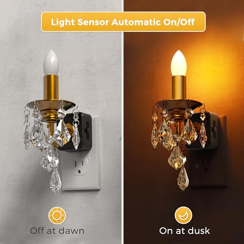 Image of L LOHAS LED Candle Night Light, Night Lights Plug into Wall, LED Candle Night Light with Light Sensor, 0-100LM Dimmable Nightlight, for Dinning Room, Living Room, Bathroom, Hallway
