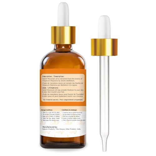 Image of Crysalis Sweet Marjoram Oil 100 ml (3.38 fl oz) - Warm Herbal Aromatic Oil for Soap Making, Candles & DIY Blends
