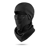 CoolChange Balaclava Anti-fog 150D Windproof Ski Mask Cold Weather Hood Motorcycle Cycling Face Mask (Black)