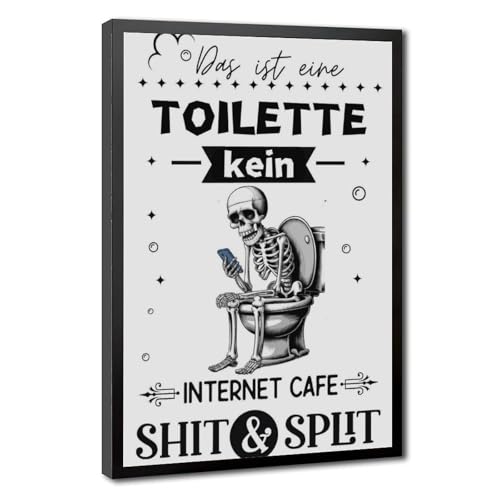 Impression sur toile Skull Internet Cafe 50,8 x 76,2 cm et couleurs vives