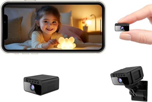 X W EI UNION Mini Spy Camera WiFi Home Security Hidden Cam Wireless Battery Camera Bluetooth Camera Nanny Cam with Phone App Remote Monitor Video Recording Night Vision Motion Detection