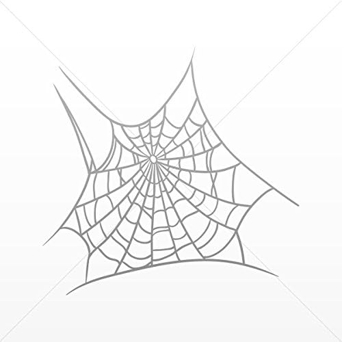 Stickers Decal Spider Web Decor Motorbike Bicycle Vehicle ATV car Lapt Gray (5 X 4.83 In)
