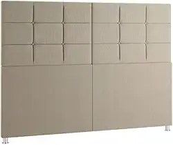 Cabeceira Estofada Com Pé De Cama Box Casal E Queen Modelo(Bege,QUEEN 1.60)