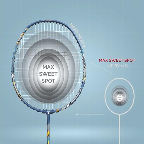 Image of TANSO Lightbearer Full Graphite Ultra Light Weight Carbon Fibre Strung Badminton Racket (32 Lbs Tension, 675 mm Long, 77 Grams, Strung with Premium Strings and Full Racquet Cover)