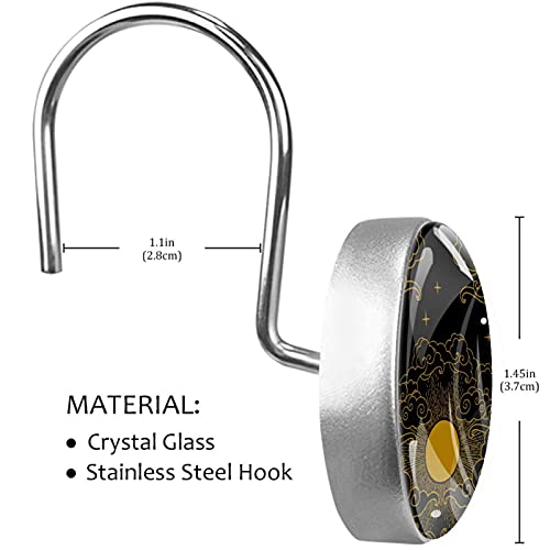 Crochets rideau de douche anti rouille acier inox robuste