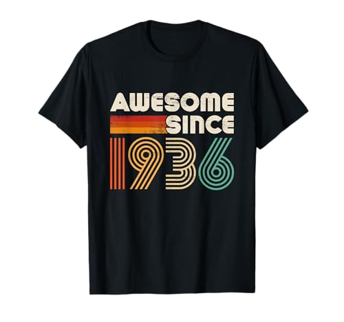 Awesome Since 1936 Vintage Birthday Born in 1936 Retro Camiseta
