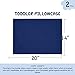 EXQ Home Toddler Pillowcases 13x18 Travel Pillow Case Set of 2, Small Pillow Case Fits Baby Pillow Sized 12x16, 13x18, Kids Pillowcases 2 Pack Machine Washable with Envelope Closure(Navy)