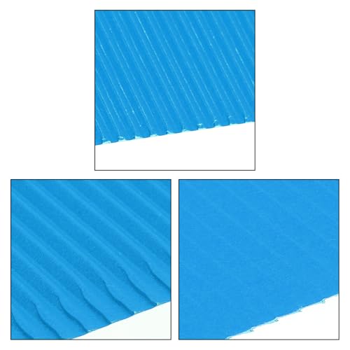 Image of uxcell 10pcs Corrugated Cardboard Paper Sheets,Sky Blue,14 inch x 10inch,for Craft and DIY Projects