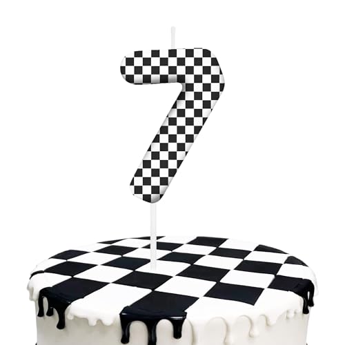Race Car Birthday Number 7 Candles Cake Topper Birthday Party Decorations
