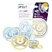 Philips Avent Ultra Air Chupete SCF085/01, transpirable, apto para la mandíbula, sin BPA, 0-6 meses, 2 unidades, color azul y amarillo