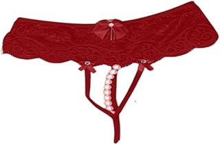 بانتى نسائى دانتيل فتلة مزين بلؤلؤ لون نبيتي (نبيتي, ONE SIZE)