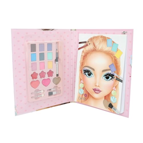 Depesche 13164 TOPModel - Makeup Kreativ -Mappe, mit Model Motiven zum Selbstgestalten, inkl. Make Up Palette und Pinseln