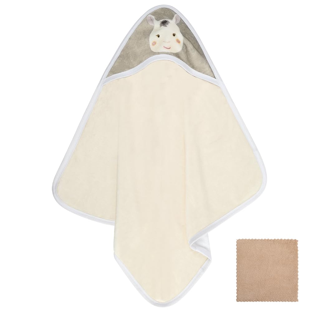 HAGOT Hooded Baby Towel, Soft Bath for Babies Towels Absorbent Soft Newborn Towels with Hood, Wash Essentials for Newborns & Toddlers