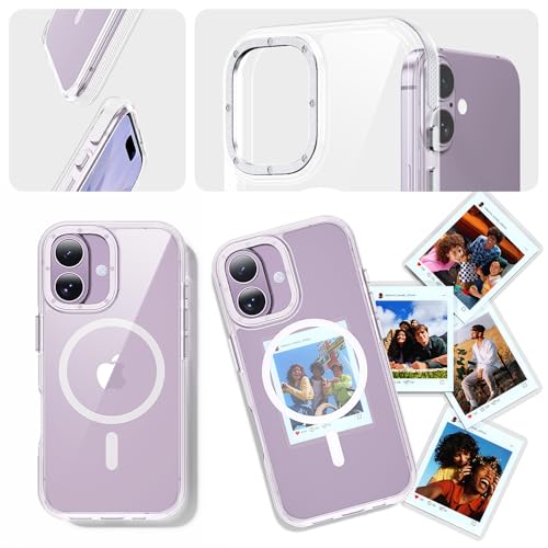 toushion 3 in 1 for iPhone 17 Case Clear Bumper,Fits MagSafe, Yellowing-Resistant Acrylic Back, Shockproof Guard Corners, Military-Grade Protection for Phone Cover 6.3 inch by toushion - Used condition - Image 7