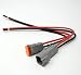 Deutsch DT 2-pin Pigtail Kit, 14AWG Pure Copper GPT Wire, Made in USA