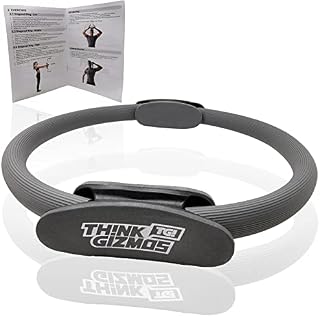 Think Gizmos XN017 - Double Handled Pilates Ring Magic Fitness Circle - Resistance Exercise Equipment - Ideal for Yoga, Physical Therapy & Toning Muscles