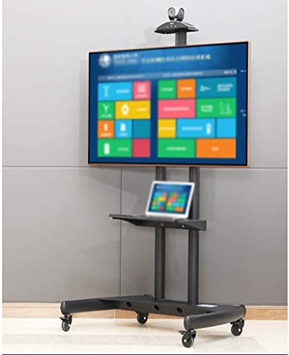 Soporte móvil para TV con ruedas y bandeja ajustable miniatura 2