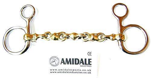 AMIDALE HANGING CHEEK WATERFORD BAUCHER HORSE BIT S STEEL & GERMAN SILVER BIT BNWT (5.50)