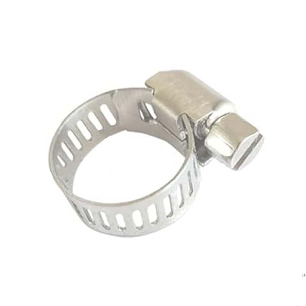 Mindwissup Silver 10Pcs Hose Clips 21-38Mm Jubilee Clips Adjustable 304 Stainless Steel Hose Clamps Worm Drive Pipes Hose Clamps Clips