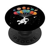 astronauta holding planet balloons space adventure per bambini popsockets popgrip adesivo