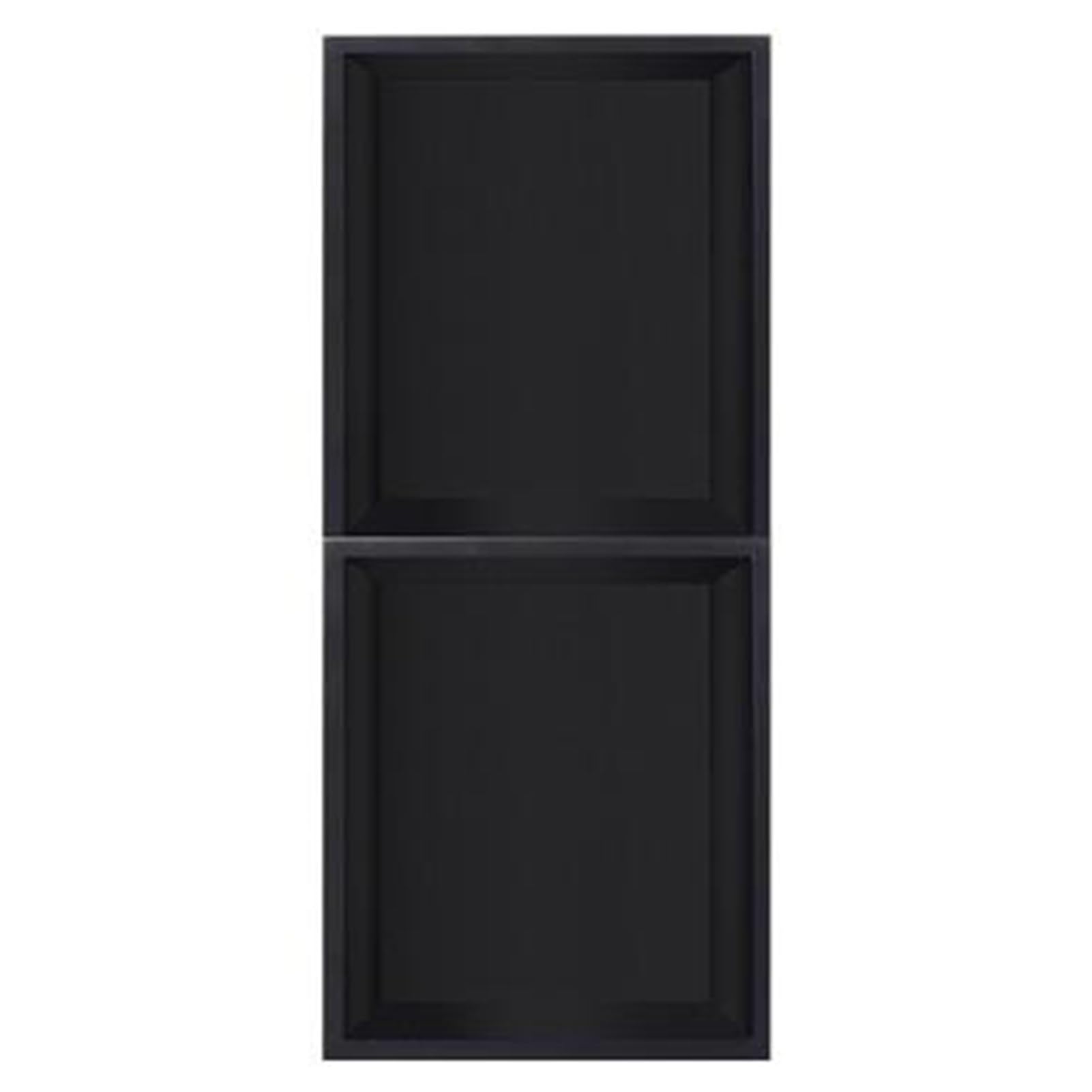 QUSYZD Stainless Steel Shower Niche Shelf, Waterproof Bathroom Organizer for Toiletries & Shampoo, Wall-Mounted Alcove Storage, Black, 47.25" x,Black-27.56x11.03x4.93in/70x28x12.5CM