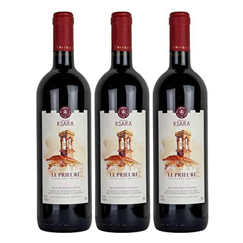 Ksara - Le Prieuré - Libanesischer Rotwein trocken in 0,75 Liter Glasflasche - 3er Set (3x 750 ml) Cover