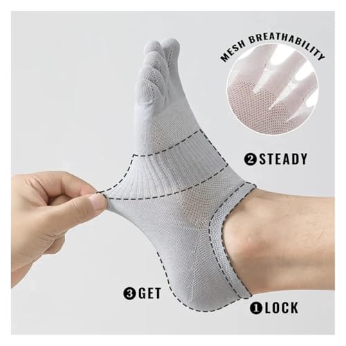 Calcetines cinco dedos cortos con malla de ventilación antiampollas pack de 6 3