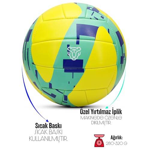 Voleybol Topu 5 Numrara Yumuşak Dokulu Soft Touch 270 gr. Telvesse VT-800 Trick Pompa Hediyeli Semi-Pro İç-Dış Mekan Soft Touch