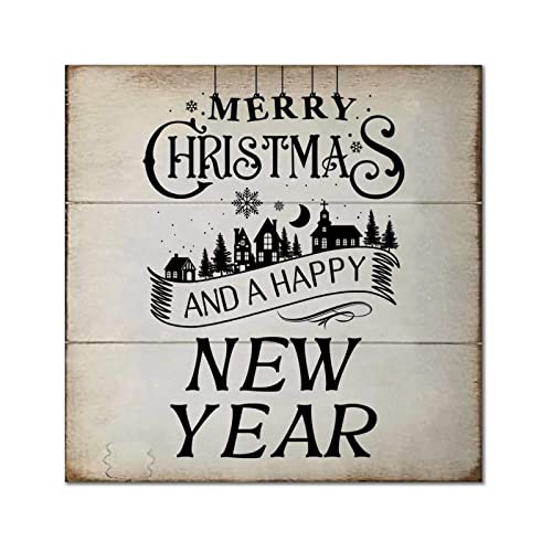 Plaque murale en bois Merry Christmas suspendre chambre salle de bain