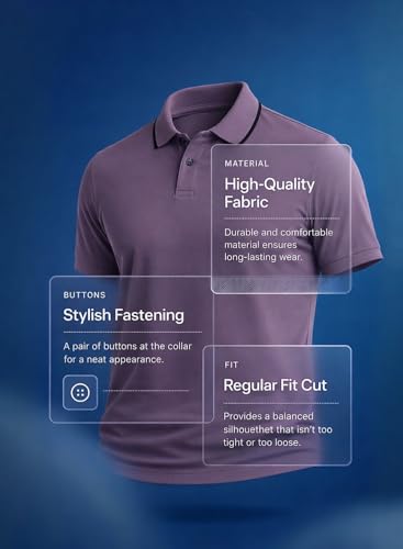 Image of ADRO Mens Polo Tshirt | Airtex Cotton Matty Fabric | Regular Fit | Breathable, Durable & Premium Casual Solid Black Polo T-Shirt for Men