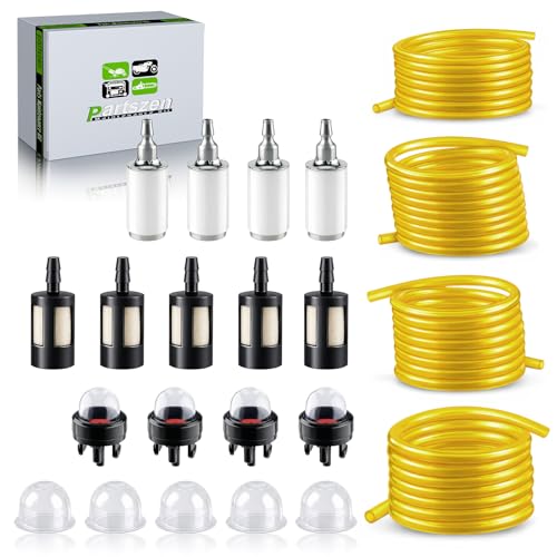 partszen 4 Sizes 4 Feet Fuel Line Hose for Zama Stihl Homelite Poulan Craftsman Husqvarna String Trimmer Chainsaw Blower Small Engine with Fuel Filters,Snap in Primer Bulb,Primer