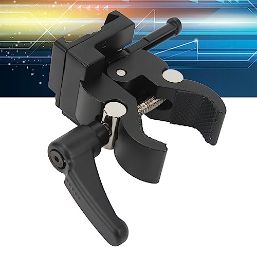 Image of V Lock Power Source Adapter with Crab Clamp Aluminum Alloy Mount Accessories for Tripod Light Stand Rod Photography Video Studio Rig Equipment Wide Clamping Range System