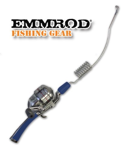 8 Coil Casting Rod Packer Combo - BLUE Handle Compact Fishing Pole & Reel